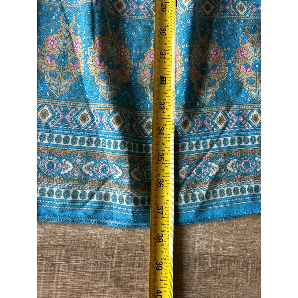 Natural Life Maxi Skirt Womens Sz Large Floral Long Cottage Boho Artsy Smocked - Picture 6 of 11